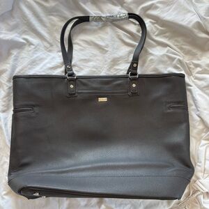 Thirty-One Jewel Charcoal Tote with Silver Accents